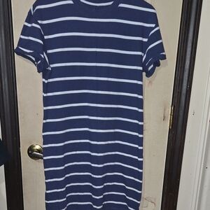Time and Tru Blue and White Striped Dress